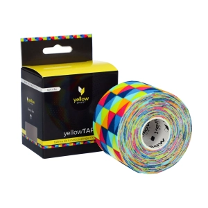 Taśma do kinesiotapingu yellowSPORT- tęczowe trójkąty, 5cm x 5m